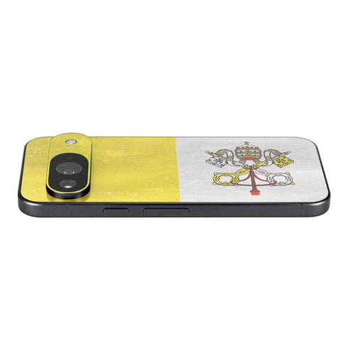 Vatican City Flag Distressed Google Pixel 9 Skin